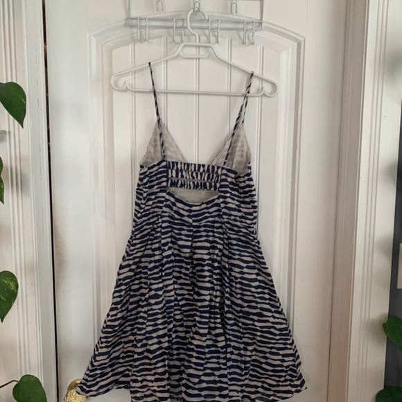 Blue & white zebra stripe JACK dress - Picture 2 of 2